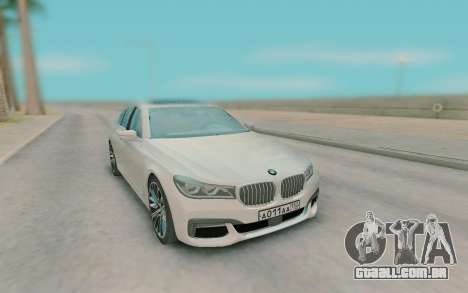 BMW 7-er G11 2015 para GTA San Andreas