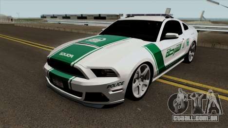 Ford Mustang Shelbi GT 500 2013 Dubai Police para GTA San Andreas