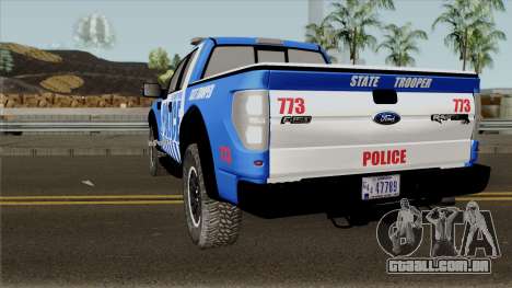 Ford F-150 Raptor 2016 Red County Police para GTA San Andreas