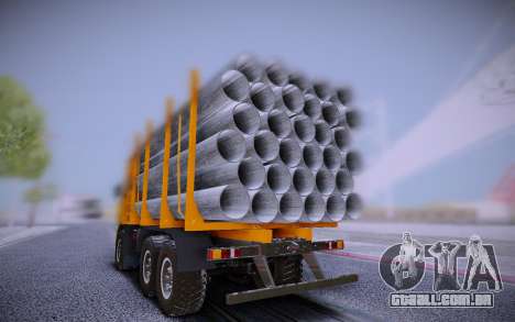 KAMAZ 6460 Caminhão com tubos para GTA San Andreas