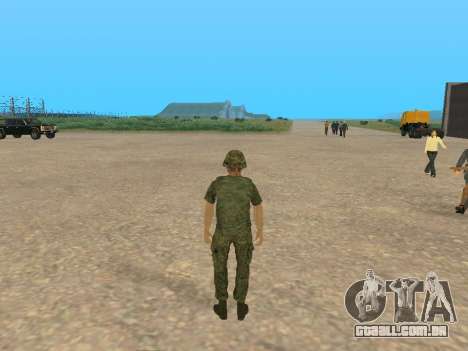 Um lutador das forças armadas na camuflagem Figu para GTA San Andreas