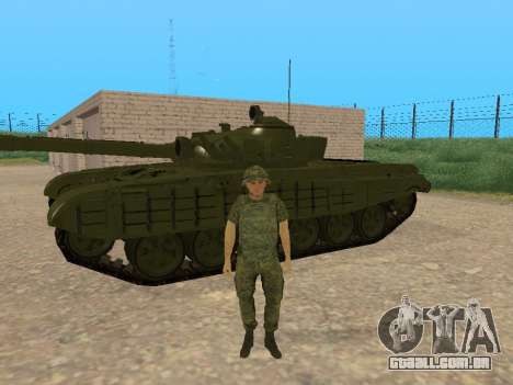 Um lutador das forças armadas na camuflagem Figu para GTA San Andreas