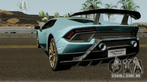 Lamborghini Huracan Perfomante 2017 para GTA San Andreas