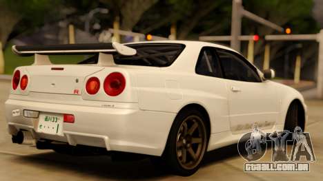 Nissan Skyline GT-R BNR34 Mid Night para GTA San Andreas