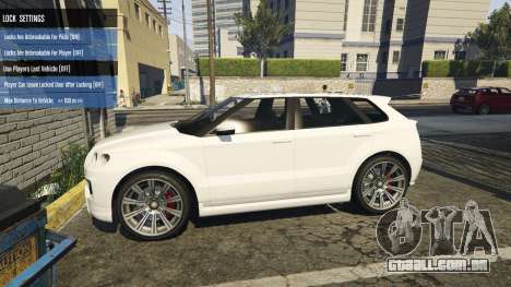 Vehicle Remote Central Locking 2.1.1 para GTA 5