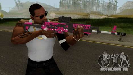Gunrunning Assault Rifle Mk2 GTA V Pink Skull para GTA San Andreas