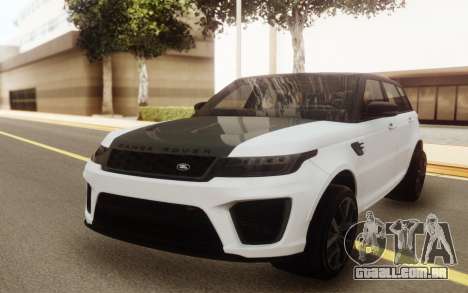 Range Rover SVR 2018 para GTA San Andreas