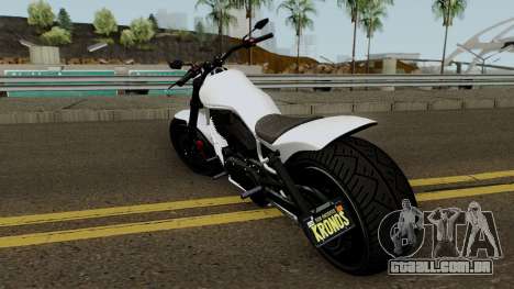 Western Motorcycle Nightblade GTA V para GTA San Andreas