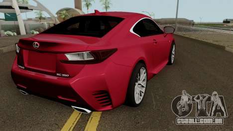 Lexus RC350 Coupe 2015 para GTA San Andreas