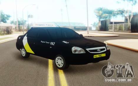 Lada Priora Táxi Yandex para GTA San Andreas
