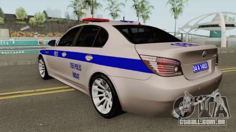 A polícia turca carro BMW M5 E60 para GTA San Andreas