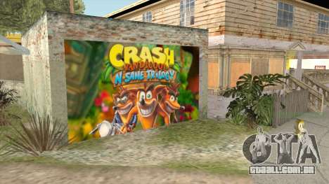 Crash Bandicoot N. Sane Trilogy Wall Garage CJ para GTA San Andreas