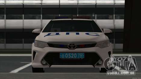 Toyota Camry 2015 polícia de trânsito para GTA San Andreas