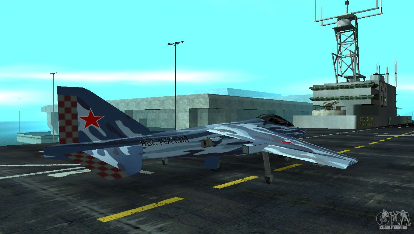 Código do avião de guerra Hydra do GTA San Andreas 