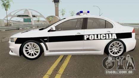 Mitsubishi Lancer Evolution X POLICIJA BiH para GTA San Andreas