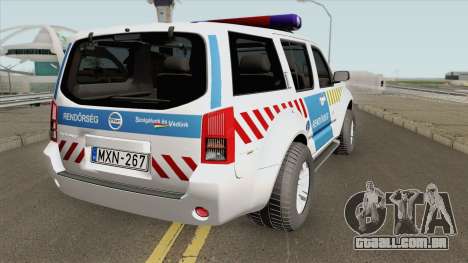 Nissan Pathfinder Magyar Rendorseg (Feher) para GTA San Andreas