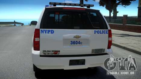 Chevrolet Tahoe NYPD Police 2015 para GTA 4