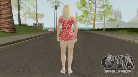 Rachel Casual Red Flower Dress para GTA San Andreas