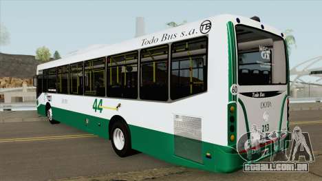 Linea 44 Todobus Pompeya II Agrale MT17 Interno para GTA San Andreas