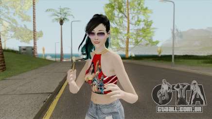 Samantha Red Shirt para GTA San Andreas