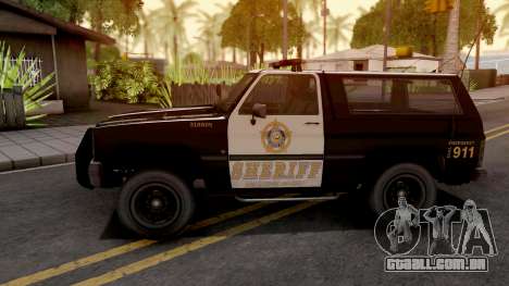 GTA IV Declasse Sheriff Rancher SA Style para GTA San Andreas