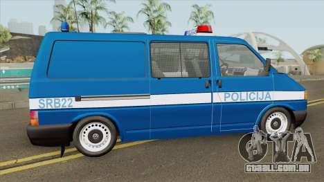 Volkswagen Transporter Mk4 Policija V2 1999 para GTA San Andreas