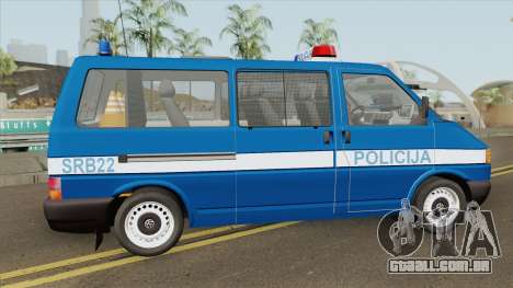 Volkswagen Transporter Mk4 Policija V1 1999 para GTA San Andreas