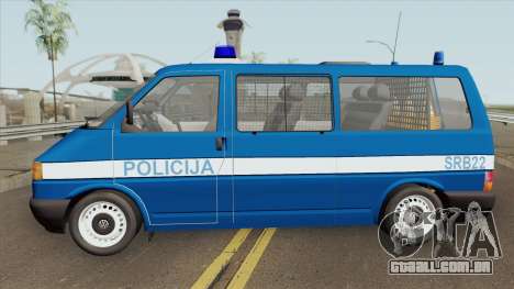 Volkswagen Transporter Mk4 Policija V1 1999 para GTA San Andreas