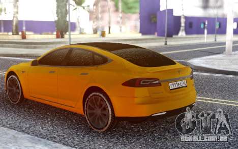 Tesla Model S yellow para GTA San Andreas