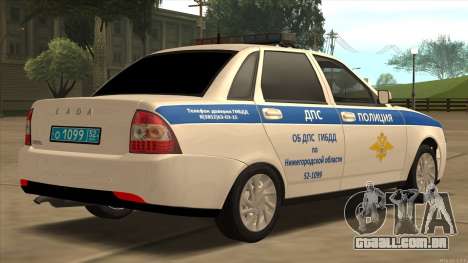 Lada 2170 SOBRE a polícia de trânsito para GTA San Andreas