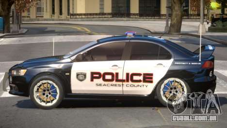 Mitsubishi Lancer X Police V1.0 para GTA 4
