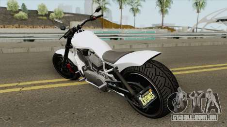 Western Motorcycle Nightblade (Stock) GTA V para GTA San Andreas