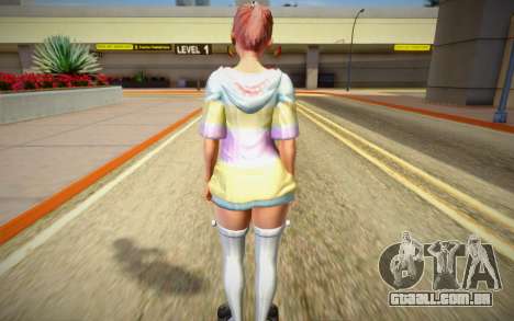 DOAXVV Honoka Loose Fluffy Parka para GTA San Andreas