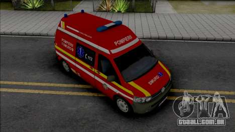 Volkswagen Transporter T5 Fire Brigade Ambulance para GTA San Andreas