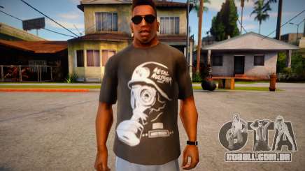 T-shirt with gas mask para GTA San Andreas