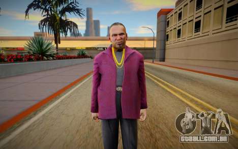 Gangster in a crimson jacket para GTA San Andreas