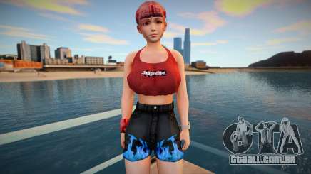 DOA Honoka Fashion Casual V2 Denins Shorts para GTA San Andreas