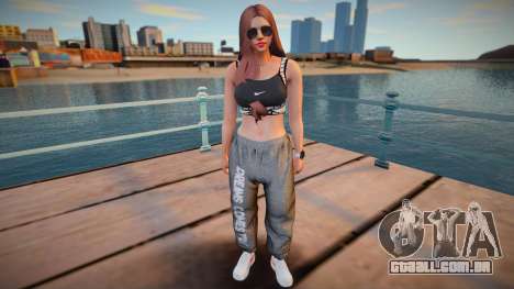 GTA Online Skin Ramdon Female 9 Fashion v2 para GTA San Andreas