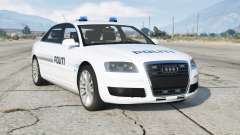 Audi A8 L 6.0 quattro (D3) 2005〡Danish Police para GTA 5
