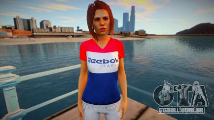 Garota em jaqueta Reebok para GTA San Andreas