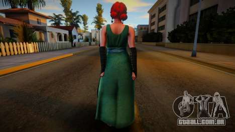 Tress Long Green Dress 1 para GTA San Andreas