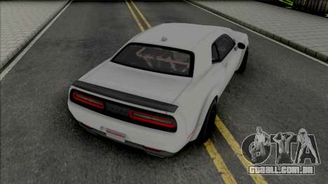 Dodge Challenger SRT Demon HPE1200 para GTA San Andreas