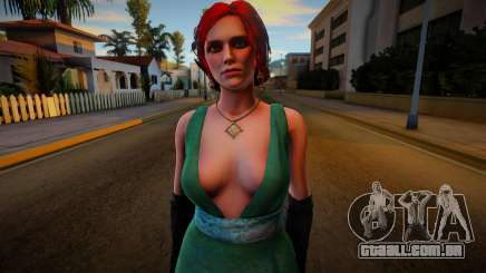 Tress Long Green Dress 1 para GTA San Andreas