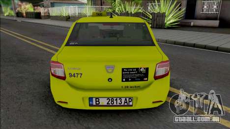Dacia Logan 2013 Taxi para GTA San Andreas