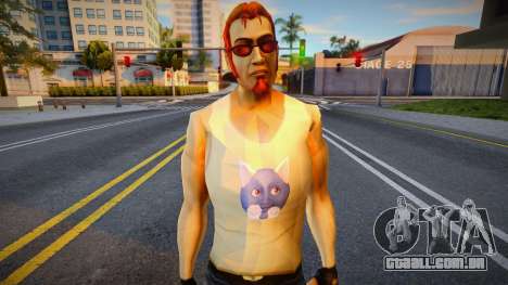 Postal Dude em uma camiseta com um gato para GTA San Andreas