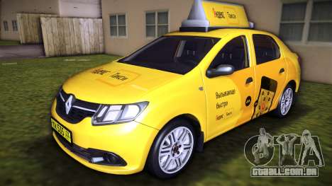 Renault Logan 2015 Yandex Taxi para GTA Vice City