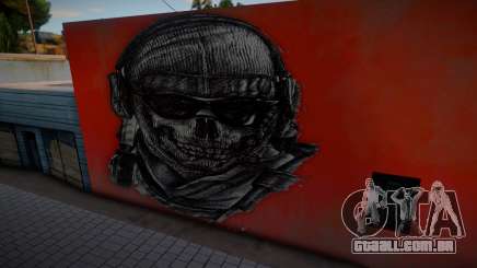 Mural de Simon Ghost Riley CoD MW2 para GTA San Andreas