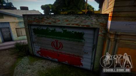 IRANIAN Flag On The CJ Garage para GTA San Andreas