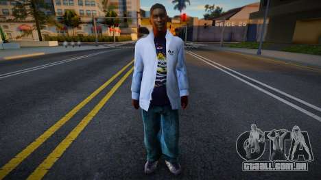 Men White Hoodie HD para GTA San Andreas