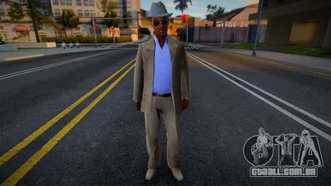 Black mobster in suit HD para GTA San Andreas